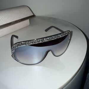 Jimmy Choo Swarovski Shield Sunglasses